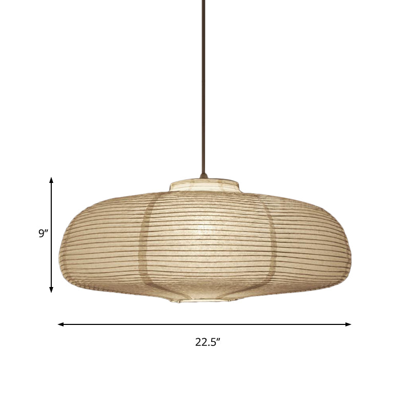 Traditional White Paper Lantern Pendant Lamp - 8.5"/11.5"/16.5" Wide, 1-Light Hanging Pendant Suspension