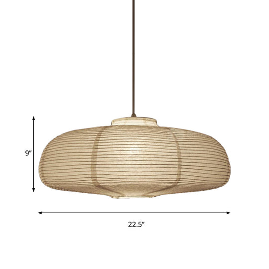 Traditional White Paper Lantern Pendant Lamp - 8.5"/11.5"/16.5" Wide, 1-Light Hanging Pendant Suspension