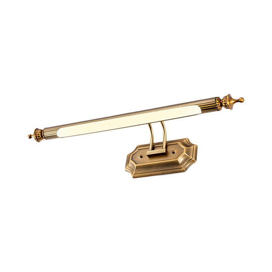 Led Vanity Light Fixture - Modernist Style With Brass Tubed Sconce Wall Warm/White Lighting 18.5/26