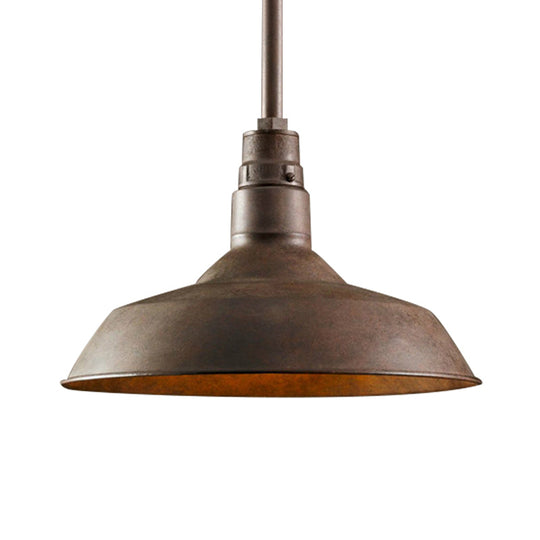 Retro Barn-Style Metal Pendant Lighting for Living Rooms - Black/White/Rust