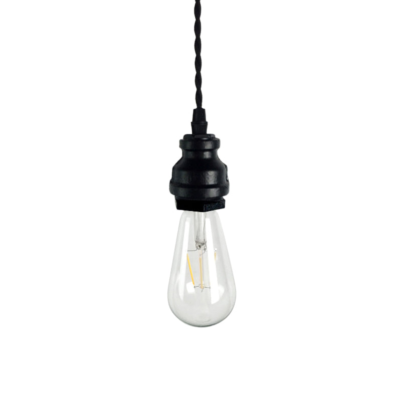 Vintage Style Mini Pendant Light with Adjustable Pipe Design in Black/Rust Metallic Finish