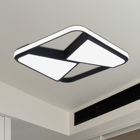 Nordic Style Led Ceiling Light In Black/White Warm/White Lighting