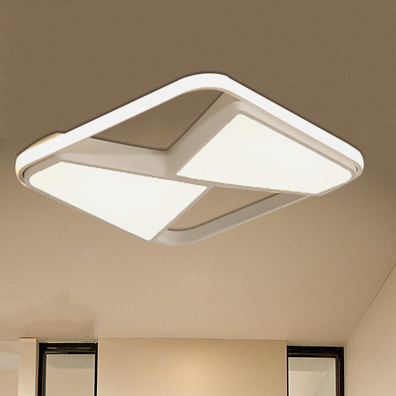 Plafonnier LED de style nordique en noir/blanc – Éclairage chaud/blanc