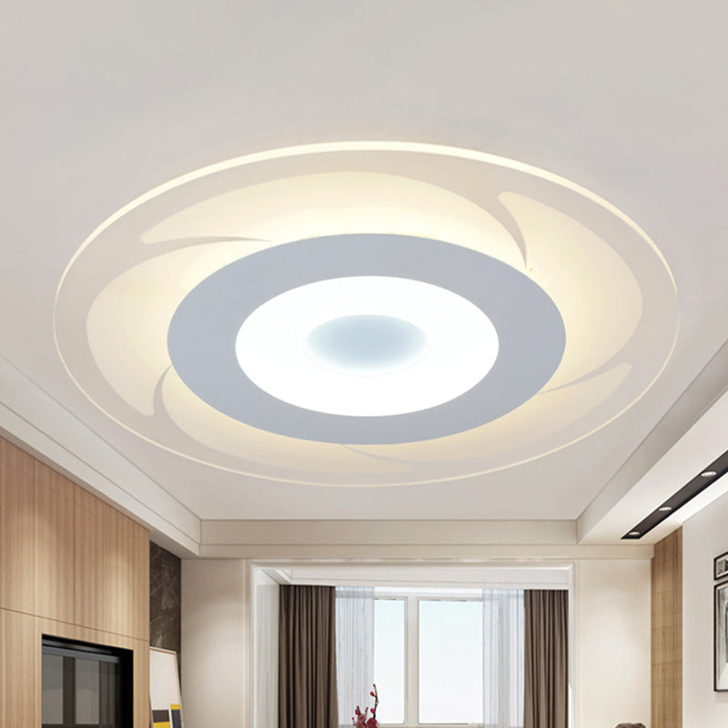 Ultra Thin Acrylic Flush Mount LED Ceiling Light - Modern Warm/White - Multiple Sizes Available