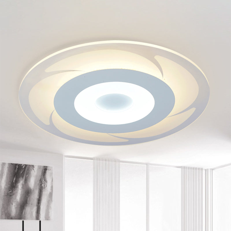 Ultra Thin Acrylic Flush Mount LED Ceiling Light - Modern Warm/White - Multiple Sizes Available