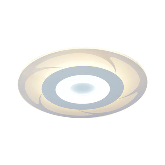 Ultra Thin Acrylic Flush Mount LED Ceiling Light - Modern Warm/White - Multiple Sizes Available