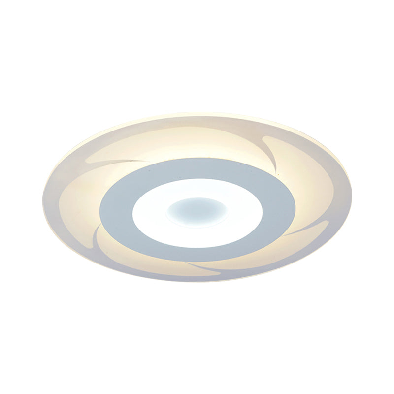 Ultra Thin Acrylic Flush Mount Led Ceiling Light - Modern Warm/White Multiple Sizes Available