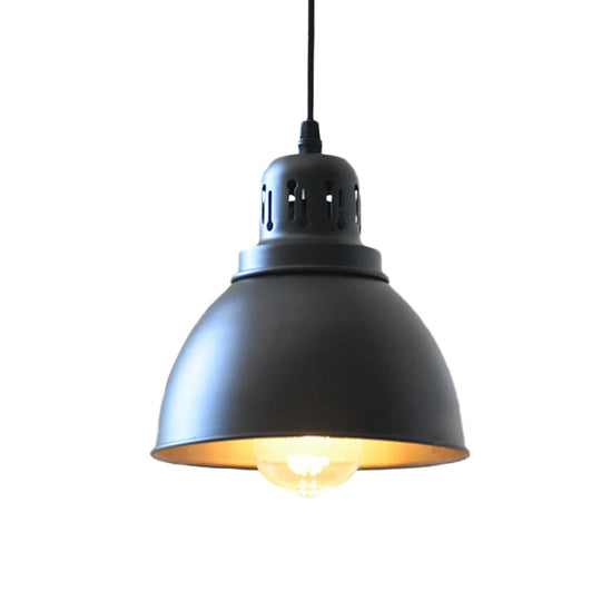 Iron Suspension Pendant Lamp with Antiqued Black Finish for Stairways, 1-Bulb, 3 Sizes Available