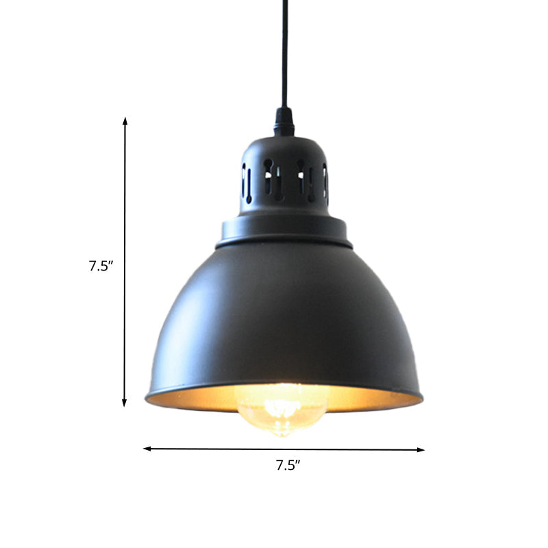 Iron Suspension Pendant Lamp with Antiqued Black Finish for Stairways, 1-Bulb, 3 Sizes Available