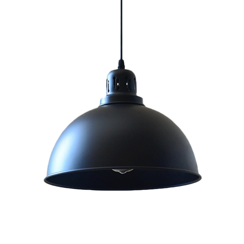 Iron Suspension Pendant Lamp with Antiqued Black Finish for Stairways, 1-Bulb, 3 Sizes Available