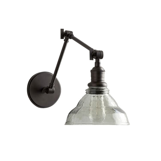 Industrial Style Black/Chrome Water Glass Wall Mounted Light Fixture - Perfect For Dining Room!