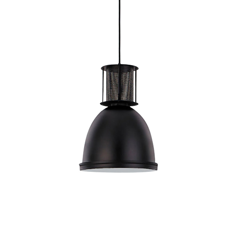 Retro Mesh Dome Pendant Light With Black Metallic Finish - 7.5/11 Width