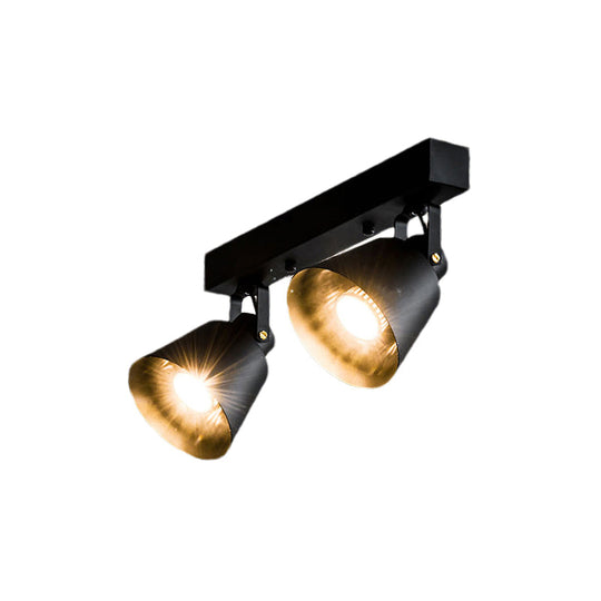 Stylish Bucket Ceiling Light Fixture - Rotatable Semi Flush Mount Lighting With 2/3/4 Lights