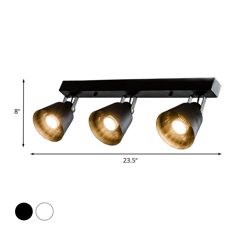 Stylish Bucket Ceiling Light Fixture - Rotatable Semi Flush Mount Lighting With 2/3/4 Lights