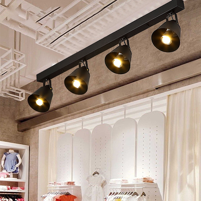 Stylish Bucket Ceiling Light Fixture - Rotatable Semi Flush Mount Lighting With 2/3/4 Lights