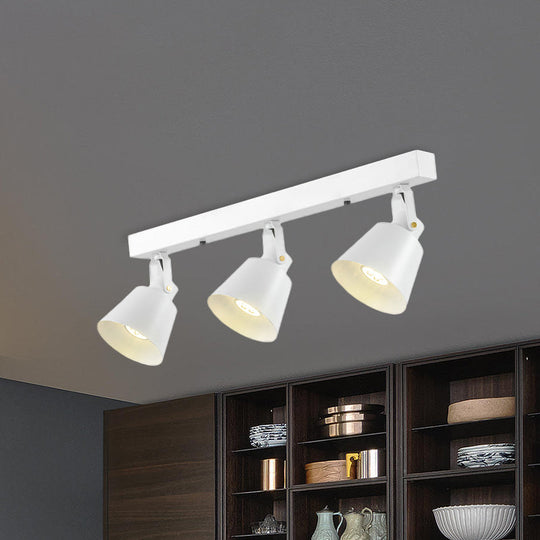 Stylish Bucket Ceiling Light Fixture - Rotatable Semi Flush Mount Lighting With 2/3/4 Lights