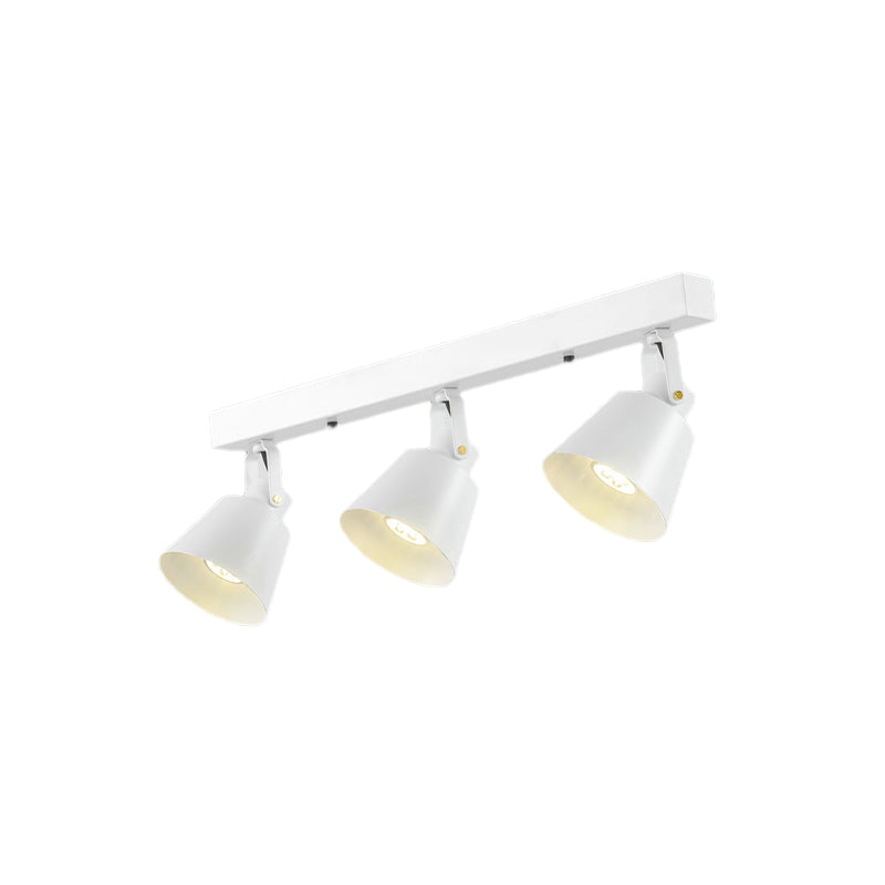 Stylish Bucket Ceiling Light Fixture - Rotatable Semi Flush Mount Lighting With 2/3/4 Lights