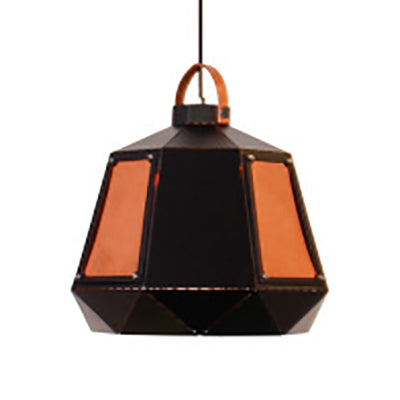 Industrial Style Metal Mesh Pendant Light With Black/White Shade - 1 8/10/14 Diameter Black / 14