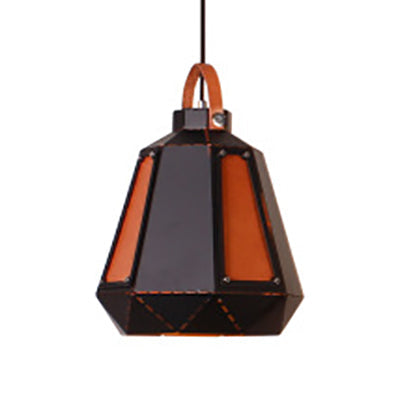 Industrial Style Metal Mesh Pendant Light With Black/White Shade - 1 8/10/14 Diameter Black / 8