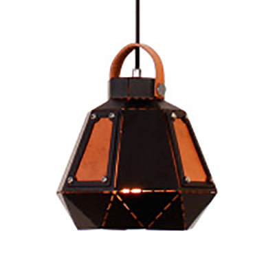 Industrial Style Metal Mesh Pendant Light With Black/White Shade - 1 8/10/14 Diameter Black / 10