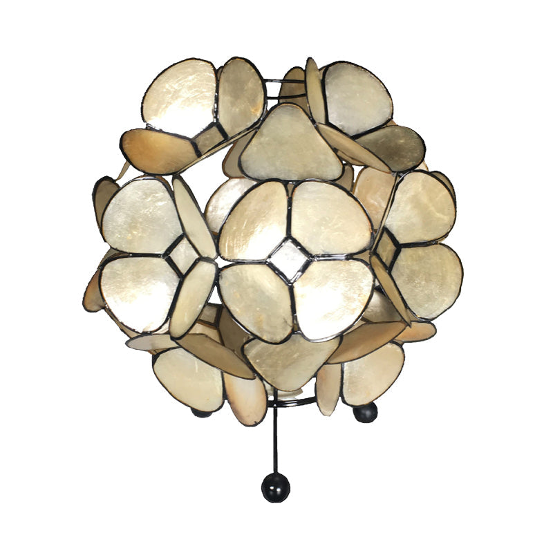 Modern Gold Blossom Night Light - Led Acrylic Lamp With Black Iron Tripod