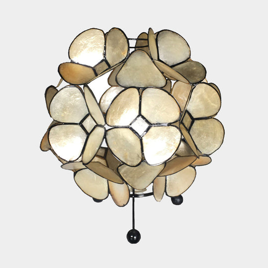 Modern Gold Blossom Night Light - Led Acrylic Lamp With Black Iron Tripod