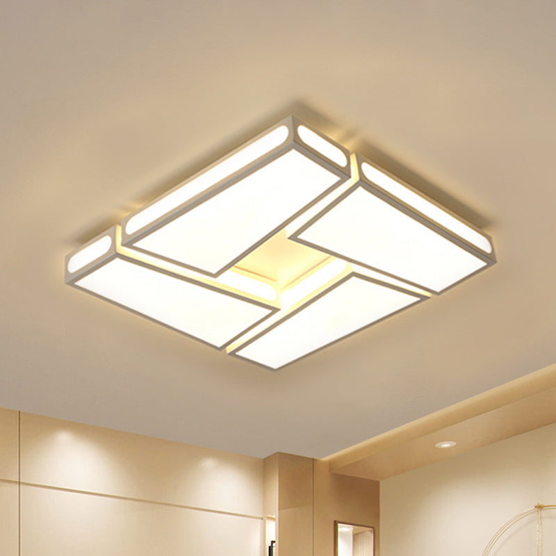 Stylish Acrylic Flush Mount Lamp - Modern 18/23.5 Dia Led Ceiling Light Warm/White Lighting Option