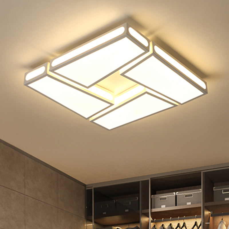 Stylish Acrylic Flush Mount Lamp - Modern 18/23.5 Dia Led Ceiling Light Warm/White Lighting Option