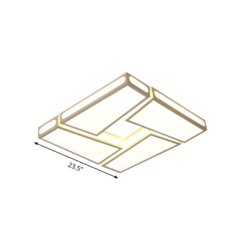 Stylish Acrylic Flush Mount Lamp - Modern 18/23.5 Dia Led Ceiling Light Warm/White Lighting Option