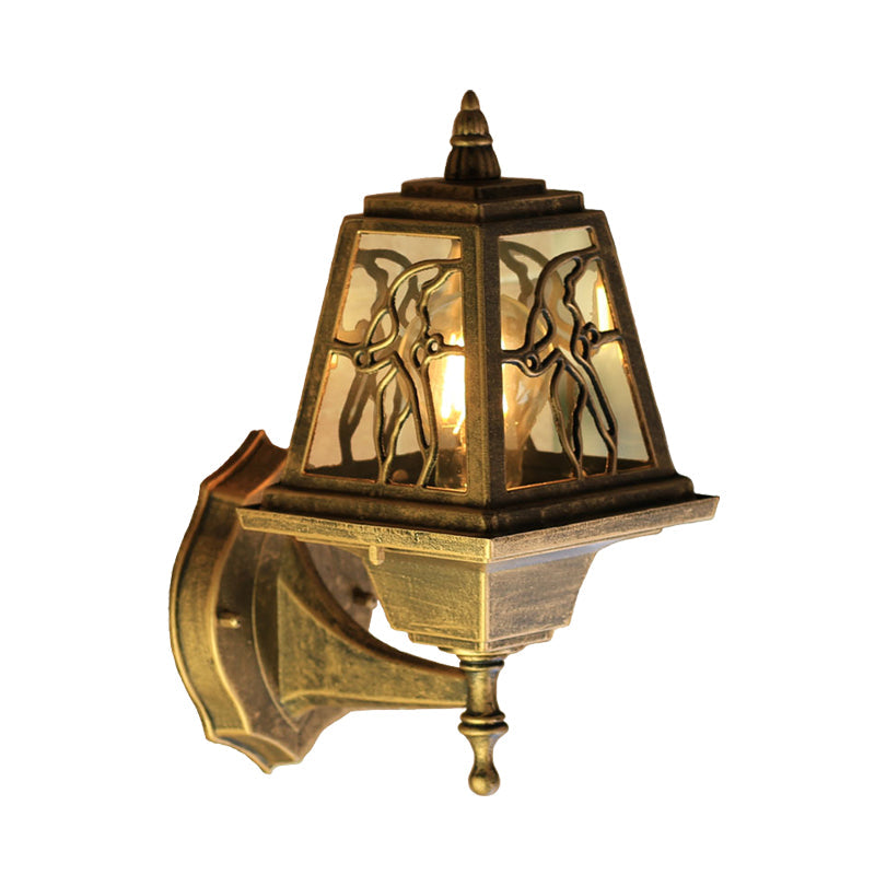 Swallow Farmhouse Sconce Lighting - 1-Head Metallic Wall Mount Lamp In Brass