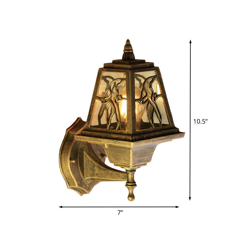 Swallow Farmhouse Sconce Lighting - 1-Head Metallic Wall Mount Lamp In Brass