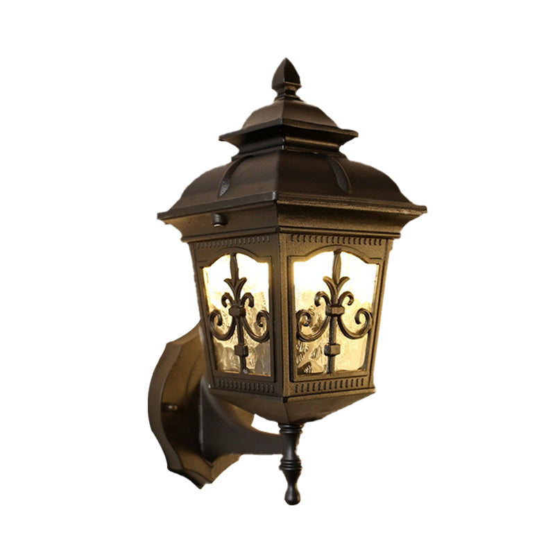 Aluminum Black/Brass Wall Sconce Light Rustic Up/Down Arrow Flower Design Restaurant Fixture