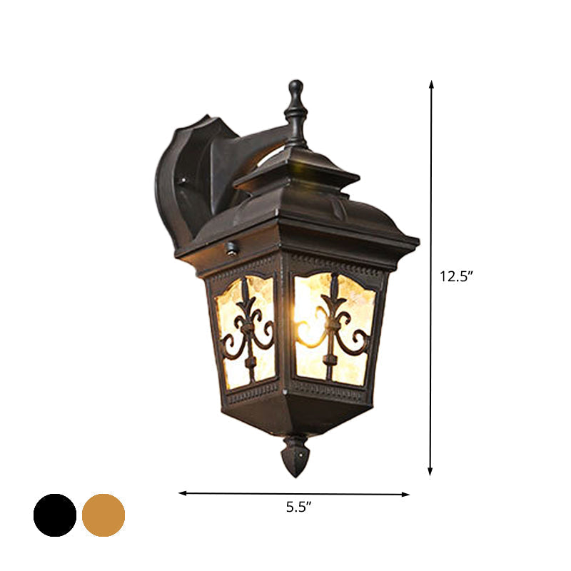 Aluminum Black/Brass Wall Sconce Light Rustic Up/Down Arrow Flower Design Restaurant Fixture