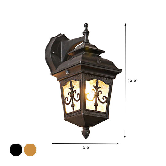 Aluminum Black/Brass Wall Sconce Light Rustic Up/Down Arrow Flower Design Restaurant Fixture