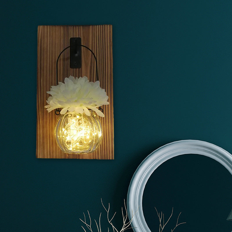 Rustic Glass Shade String Lights For Tea Shops - Perfect Flower And Plant Accents