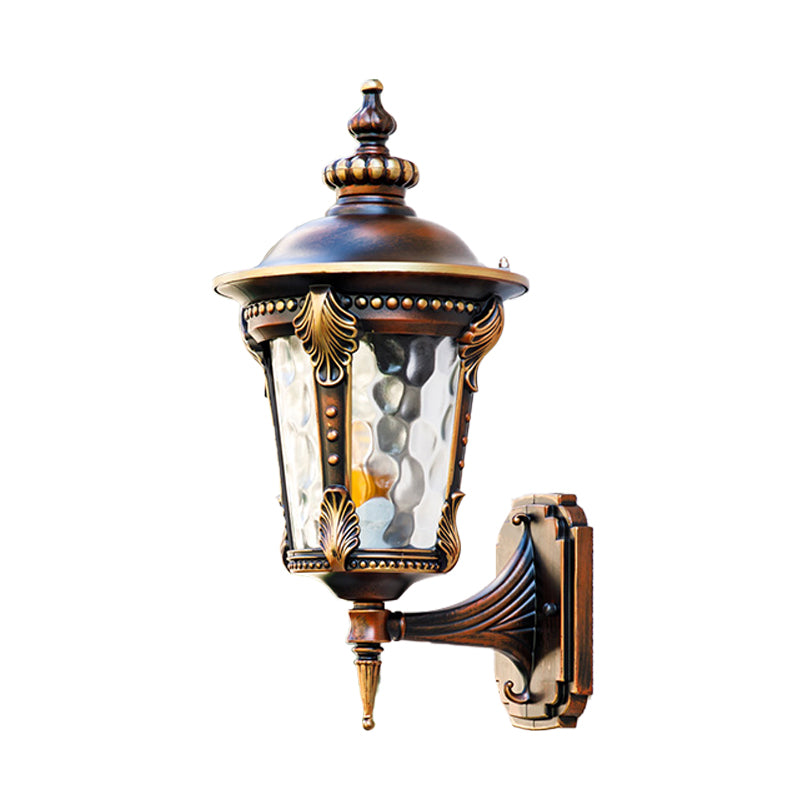 Farmhouse Rust Water Glass Wall Sconce - 7.5/10 W 1 Light Urn Mounted Lamp Fixture