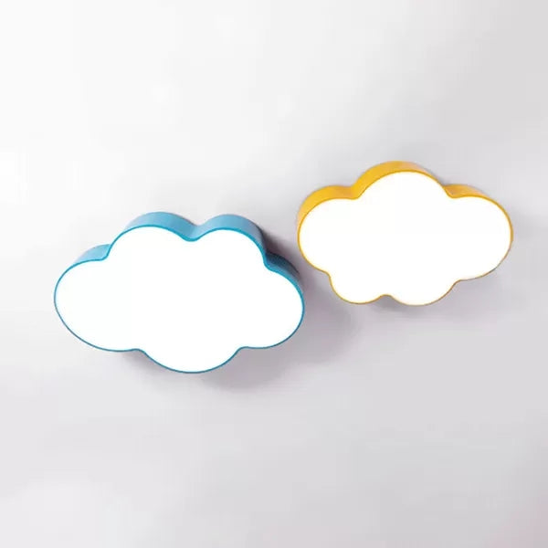 Kids Room Candy Colored Cloud Flush Ceiling Light - Cartoon Acrylic Lamp