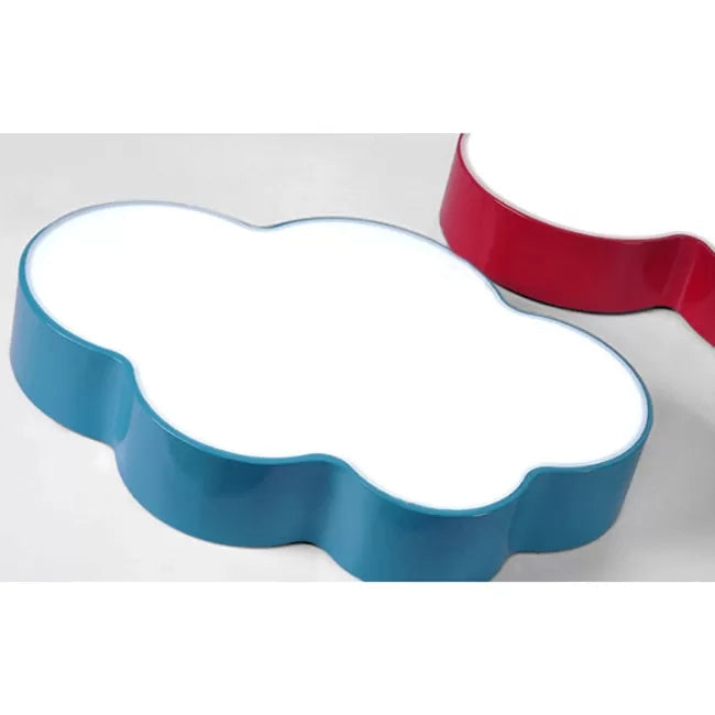 Kids Room Candy Colored Cloud Flush Ceiling Light - Cartoon Acrylic Lamp