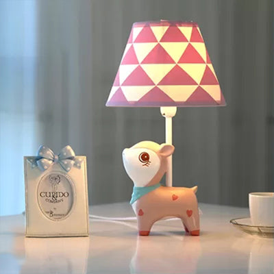 Adorable Baby Sika Deer Desk Lamp For Boy/Girl Bedroom - Resin 1 Bulb