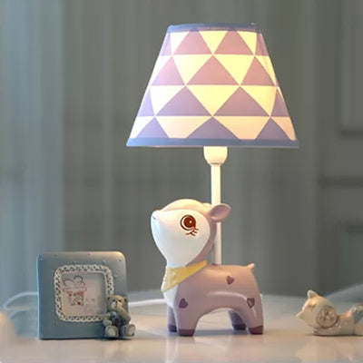 Adorable Baby Sika Deer Desk Lamp For Boy/Girl Bedroom - Resin 1 Bulb