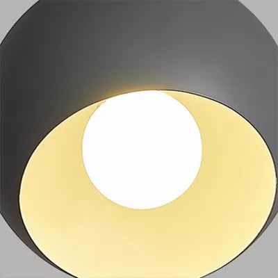 Macaron Style Ceiling Light - Rotatable Sphere Shade Metal Flush Mount for Hallway