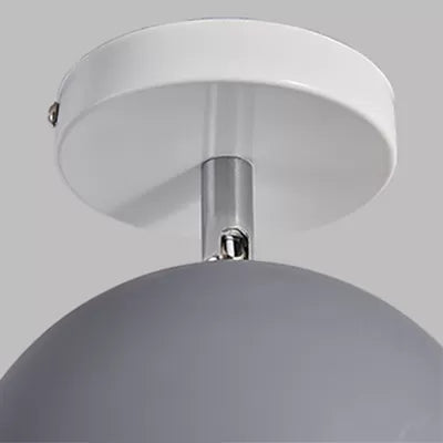 Macaron Style Ceiling Light - Rotatable Sphere Shade Metal Flush Mount for Hallway