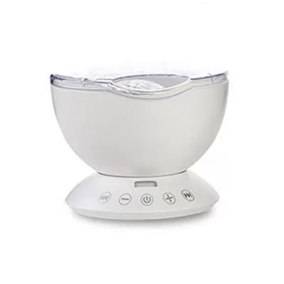 Portable Romantic Bowl Party Light With Projector And Plastic Design White