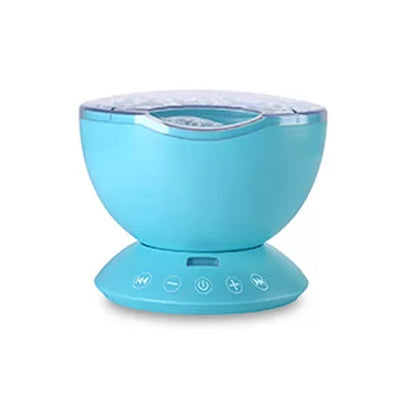 Portable Romantic Bowl Party Light With Projector And Plastic Design Blue