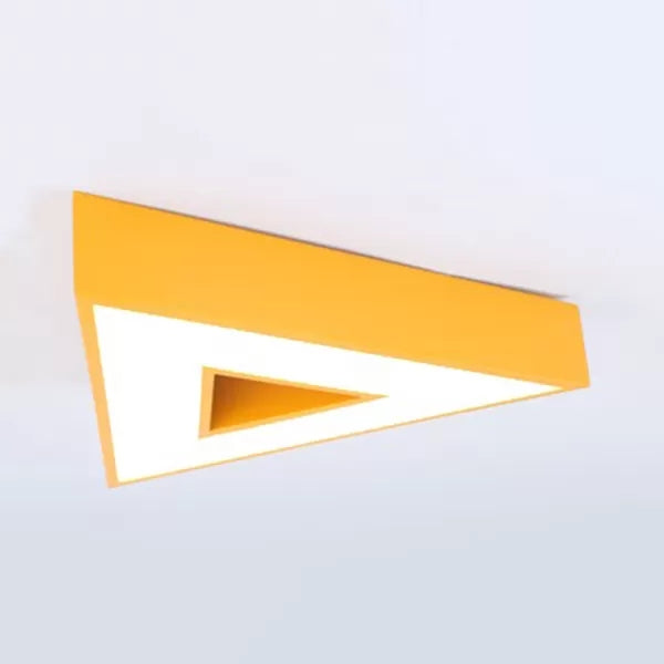 Kids Lovely Led Acrylic Triangle Ceiling Light For Kindergarten Yellow / 19.5