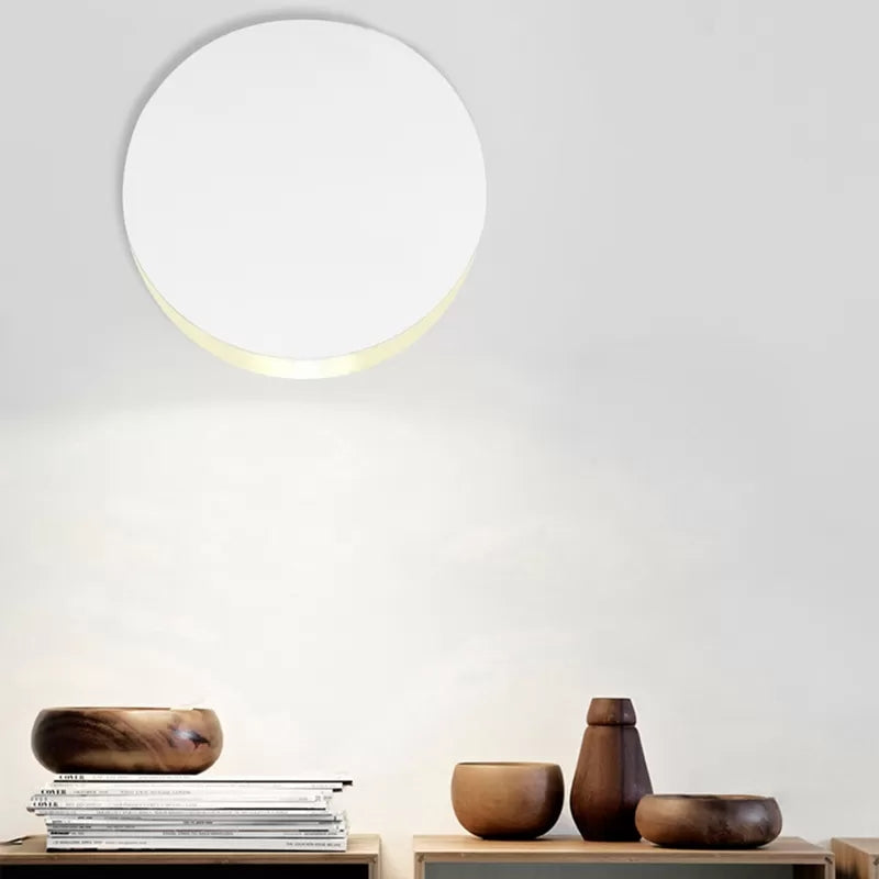 Modern Metal Circle Sconce Light For Childs Bedroom Or Living Room