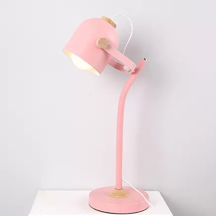 Macaron Desk Light: Stylish And Rotatable Metal Reading Light For Study Room Pink