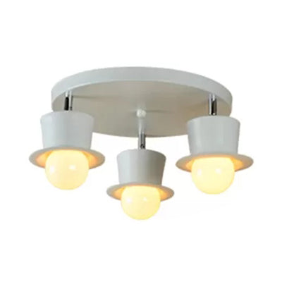 Contemporary Rotatable Ceiling Lamp In White For Boys Bedroom 3 /