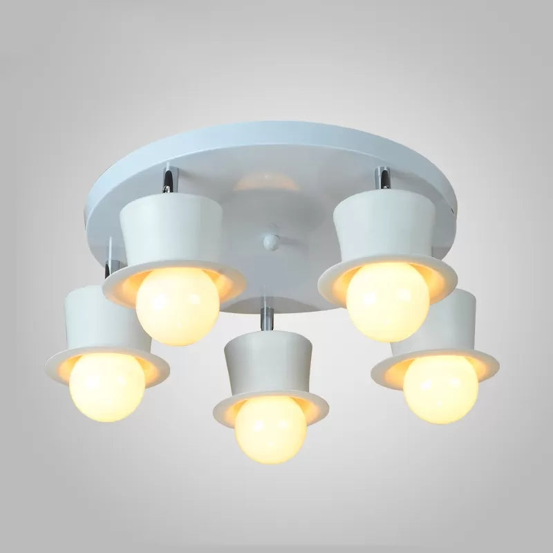 Contemporary Rotatable Ceiling Lamp In White For Boys Bedroom 5 /