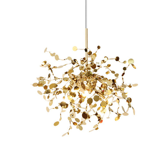 Emery - Gold Starburst Pendant Light Modernism Metal LED Gold Hanging Ceiling Light for Living Room